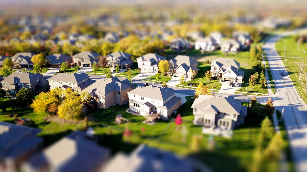 Pembroke Pines community park area with walking paths, open green space, and nearby suburban homes
